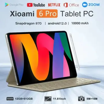 New Global version Original Tablet Android 12 Snapdragon 870 Octa Core 16GB  Ram 1TB Rom Tablette PC 5G SIM WIFI Phone Call Pad 6