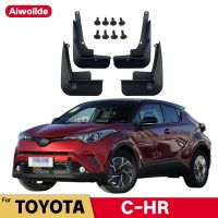 บังโคลนสำหรับ Toyota C-HR 2016-2022 CHR บังโคลนที่ปัดโคลนแผ่นกันกระเซ็นล้อหน้าหลังอุปกรณ์เสริมรถยนต์บังโคลน4ชิ้น