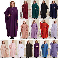 Xg2056 Large Swing Solid Color Bat Sleeve Robe Muslim Dress