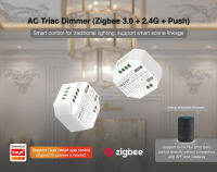 Mier ZigBee 3.0 2.4G AC Triac Dimmer Push Switch RF Push Dimmer TRI-C1ZR 110-240V App เสียงรีโมทคอนล