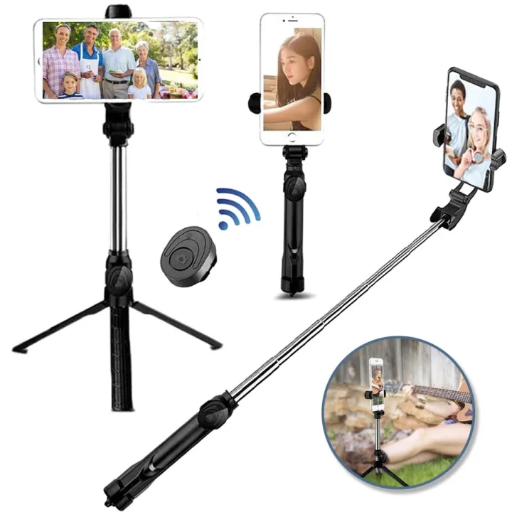Selfie Stick Tripod Wireless Bluetooth with Remote Control for Android