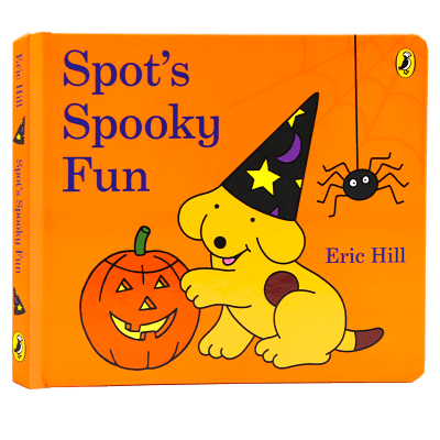 Xiao Bos original Halloween picture book spot S spooky fun wavelet spot series childrens story cardboard book Halloween theme Eric Hill childrens Enlightenment cognition picture book English learning picture book