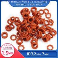 ∋♘◊ O Ring CS 1.9mm ID 3.2 mm OD 7mm Material With Silicone VMQ NBR FKM EPDM ORing Seal Gaske