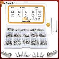 UMMEAX 570PCS M3 ชุดน็อตและสลักเกลียว 4/5/6/8/10/12/14/16/18/20/25มม. เหล็กไร้สนิม สกรูหัวจมหกเหลี่ยม ชุดแยกสกรู สกรูสำหรับเครื่องจักร เครื่องใช้ในครัวเรือนและเชิงพาณิชย์