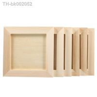 ✢ 6Pcs DIY Blank Wooden Photo Holders Children DIY Clay Photo Frames for Home Wooden Craft Party Kids Gift Desktop Ornament
