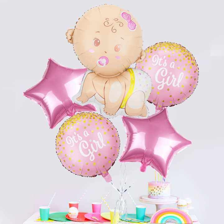 5pcs Baby Gender Ball Set Gender Reveal Party Balloon Set Lazada PH
