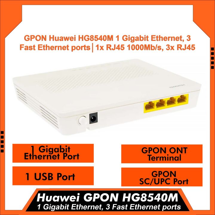 GPON Huawei HG8540M 1 Gigabit Ethernet, 3 Fast Ethernet ports│1x RJ45 ...