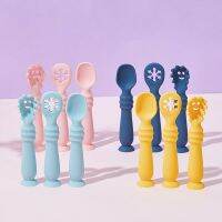 Baby Feeding Spoon Set Toddler Complementary Training Sticky Spoon Tableware Children Learn To Eat Training Spoon Baby Gifts Bowl Fork Spoon Sets