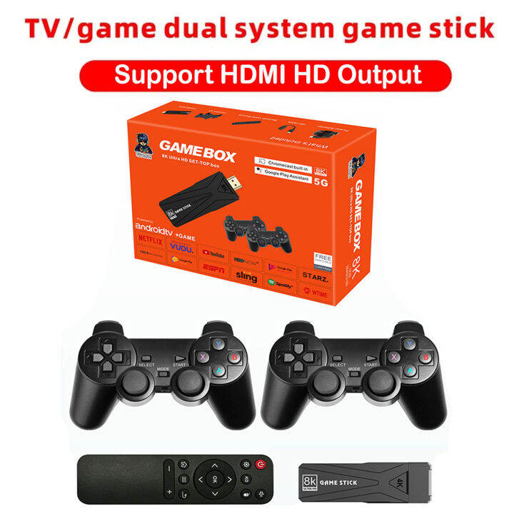 Game Box 8K Ultra HD Set-Top Box Android TV+Dual System Retro Game ...