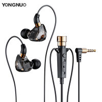 เฮดโฟนแบบเสียบหูหูฟัง KT02 3.5มม. พร้อม Earphone HiFi ไมโครโฟนเบสสำหรับการสตรีมหูฟังคาราโอเกะ