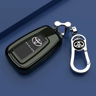 YCHIC TPU + PC 2021/2022 Toyota Key Key Key Metal Pendant,ที่ใส่กุญแจ,พวงกุญแจ,Keyfob เคสสำหรับ Toyota 2022 RAV4/ 2021,2022 Weilanda/ 2021 Avalon/ 2021 Crown/ 2022 Camry