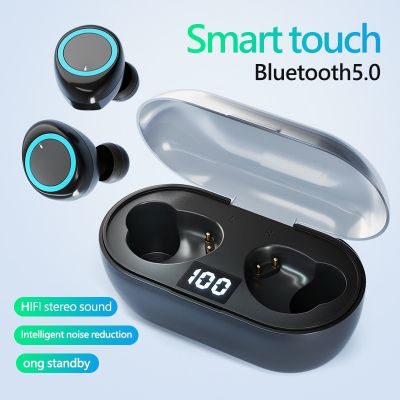 Y50 Pro หูฟังบลูทูธ TWS หูฟังไร้สายไมโครโฟน Headset Gaming Bluetooth หูฟังกีฬาหูฟังเอียบัดไร้สาย200 Mah