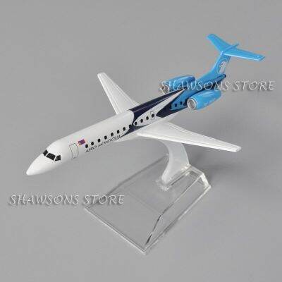 1:180ของเล่นโมเดลเครื่องบินทำจากโลหะรถยนต์ไดคาส Embraer ERJ 145 Aero Mongolia Airliner แบบจำลองขนาดเล็ก