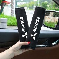 2 Pcs Car Seat Belt Shoulder Pads Soft Plush Cool Ice Silk for Mitsubishi Mirage