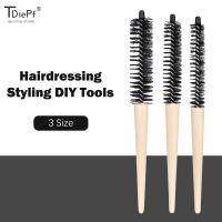 Small Round Hair Brush Pro Salon Teasing Back Hair Brushes Wood Slimline Comb Hair Brush Extension Hairdressing Styling DIY Tool