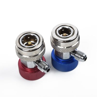 HOT LOZKLHWKLGHWH 576[HOT W] 2 Sets Car A/c Air Condition Quick Coupler Adapter H/l Manifold Connector R134A