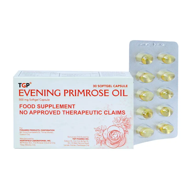 TGP Evening Primrose Oil 500mg Capsule 10 pcs per pack treatment of