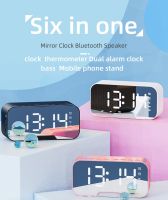 Wireless Bluetooth Speaker Stereo Bass-heavy Digital LED Display Alarm Clock TF/FM Radio Hands-free Calling Music Column Player