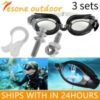 Swimming Goggles Nose Clip Ear Plug Men Women Anti-Fog Uv Prescription Waterproof Silicone Adjust Swim Pool Eyewear Accessories Goggles