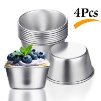 【hot】 4Pcs Carbon Pudding Molds Large Cup Nonstick Cookie Mold Mousse Jelly Egg Tart Baking Mould Bakeware