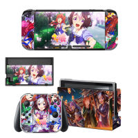 ไวนิลหน้าจอผิว Uma Musume Pretty Derby Protector สติกเกอร์สำหรับ Nintendo Switch NS Console + Controller + Stand Holder Skins-hjgytyuuiytt