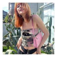 High Version European and Dieselˉ American Fashion Sexy Hot Girl Hollow Metal Bandeau Sling Top Western Style Summer Outer Wear Sleeveless vest