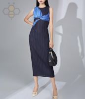 ❀◘ Aiden001 Average Size Miyake Dress Long Sleeveless Print Elegant All-Match One-Step Skirt Pleated Skirt Summer Z3078-5