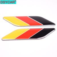 ☑ DSYCAR 2Pcs/Pair 3D Metal German Flag Car Body Side Fender Rear Trunk Emblem Badge for Volkswagen Audi Bmw Mercedes Benz Porsche