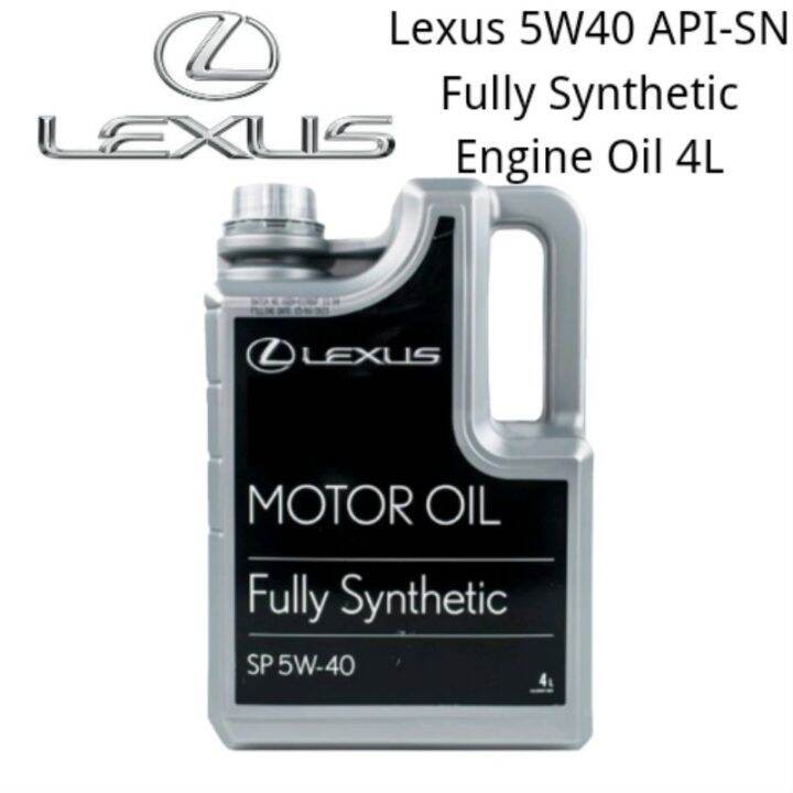 Lexus 5W40 APISN Fully Synthetic Engine Oil 4L Lazada