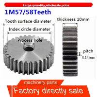 1m5 7/58 T 1 Mod แร็คเกียร์57/58ฟันที่มีความแม่นยำเกียร์เฟือง45เหล็ก Cnc แร็คแอนด์พิเนียนเกียร์เฟืองหนา10มม