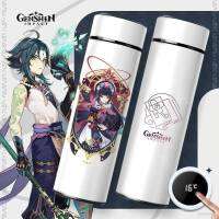 YT Genshin Impact Thermos Cup Anime  Bottle Double Layer 304 Stainless Steel 500ML Temperature Display Gift TY