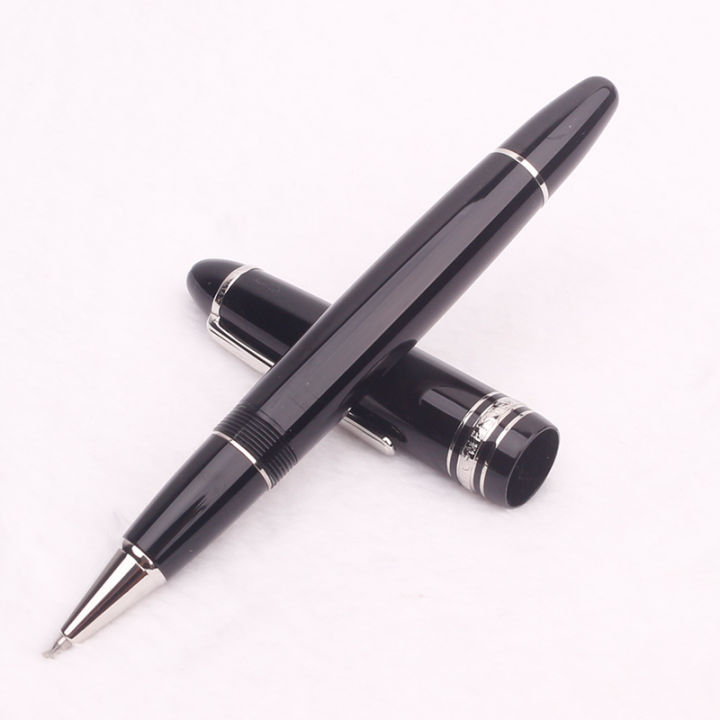 mb-luxuri-meisterstuck-146-fountain-ปากกานวนิยายสำนักงานสีดำเรซิ่น-rollerball-ปากกาเจลหมึก-inlay-serial-number-ชุดกล่อง