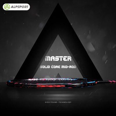 ALP Master Solid Core Mid-rod Wavy Badminton Carbon Racket 32LBS 3U 84g Low Wind Resistance Attack Type Super Light Snake