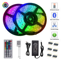 ไฟ LED Strip RGB 5050 Bluetooth Wifi IR รีโมทคอนโทรล DC12V ริบบิ้นยืดหยุ่นเทปโคมไฟ LED 60LEDs / M เทปไดโอดสําหรับห้องนอน