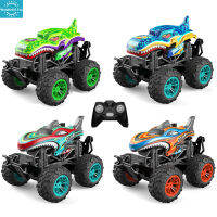 WT【Fast Delivery】1:18 2.4G รีโมทคอนโทรล Shark Head Monster-Car 360องศา Rotating Dance Stunt Spray Car With Lights1【cod】