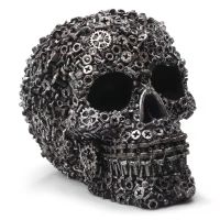 Resin Screw Gear Mechanical Style Skull Decorative Crafts Ornament Home Decor Statue Halloween Decoration Sculpture Skull Statue