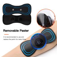 ZZOOI Neck Massager Gel Pads Electric EMS Neck Cervical Massager Body Massager Neck Massage Instrument Massager for Body Health Care