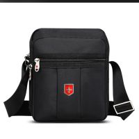 Swiss Brand Shoulder Bag for Men Daily Waterproof Oxford Messenger Bags Unisex Multifunctional Business Casual Briefcase Bag