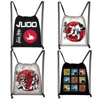 Judo เทควันโดJiujitsuคาราเต้ Drawstring กระเป๋าผู้หญิงแฟชั่นผ้าใบกระเป๋าเป้สะพายหลังสาว Aikido ถุงเก็บสุภาพสตรีกระเป๋าช้อปปิ้ง