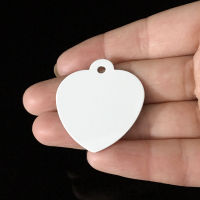 Wholesale DIY Sublimation Love Heart Cat Pet Tag Address Tags For Dogs Supply 2-sides Can be Sublimated Aluminum Blank Dog Id