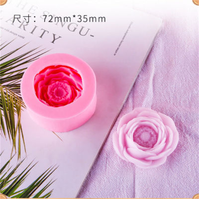 💖【Lowest price】MH Peony Flower handmade สบู่ซิลิโคนแม่พิมพ์ทำเทียนแม่พิมพ์ fondant cake Decor