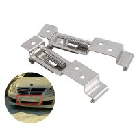 2 PCS Rectangular Car License Plate Spring Loaded Stainless Steel Bracket Cars Frame Holder Clamps Trailer Number Plate Clips