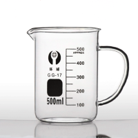 Laboratory Glass Beaker With Handle Tropical Resistant Graduated Thickened Glass Measuring Cup50ml-1000ml