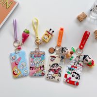 PULATO Melody Kuromi บัตรรถบัสแบบพกพา3D ตุ๊กตา SpongeBob Kitty Cat Crayon Shin-Chan พวงกุญแจเครดิตไอดีการ์ดเคสบัตรการ์ตูนปลอกหุ้มใส่ไพ่