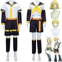 Miku Rin Len Cosplay Costumes Halloween Uniform Complete Sets Tops+Shorts For Women Men