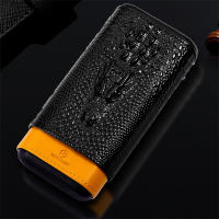 Luxury Ciggar Humidor Case Leather Cigaar Box Holder Travel Ciger 3 Tube Bag Smking Accessories