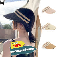 Pattaya หมวก​สานครึ่งหัว หมวกสานกันแดด สไตล์เกาหลี  Sun hat