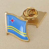 Aruba Aruba National Flag Crystal Resin Badge Brooch Flag Badges of All Countries in the World All-metal Brooch Copper Brooch Collection