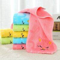 卍▤ 25x50CM Children Towels Comfortable Bamboo Fiber Super Soft Kids Cute Kittens Strong Water Absorbing High End Towel High Quality