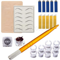 Permanent Makeup Eyebrow Tattoo Kits Microblading Tattoo Needles Blades Ink Cup Tattooing Manual s Tatto Supplies Starter Kit